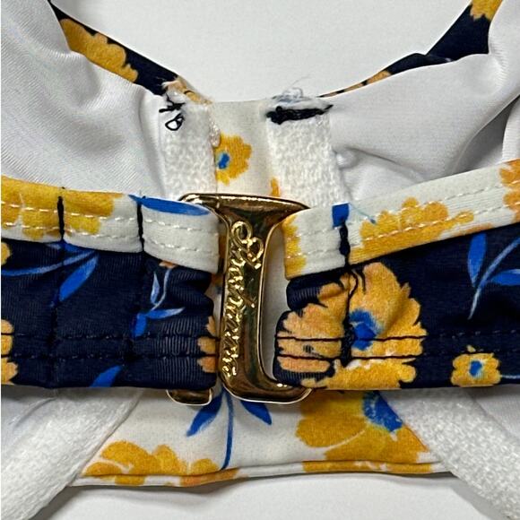 Shoshanna Daisy Daydream Tie-Neck Bikini Top Tie Front High Waist Bottoms L /DD - Picture 6 of 12